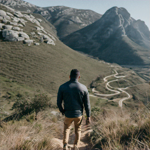 A Moment of Solitude on the Mountain Path