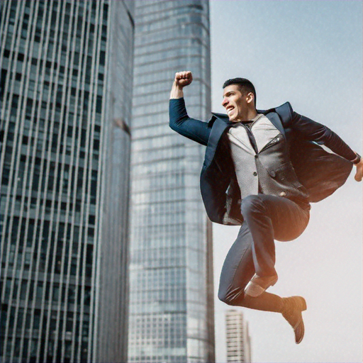 Urban Leap of Faith: Man in Suit Defies Gravity