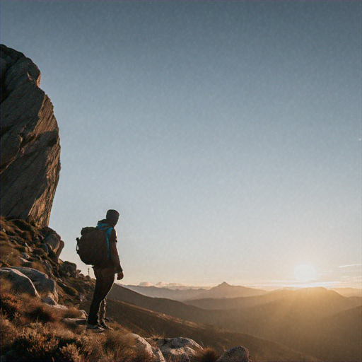 Silhouetted Against the Sunset: A Hiker’s Moment of Solitude