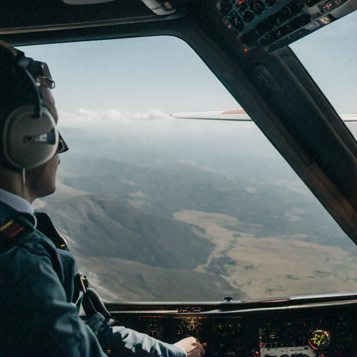 Soaring Above the Clouds: A Tranquil View from the Cockpit