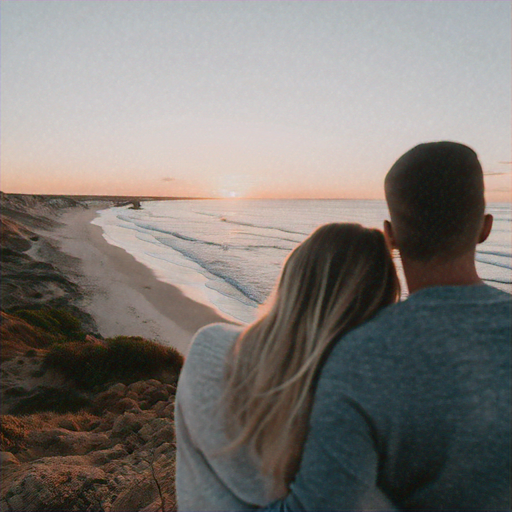 Silhouettes of Love at Sunset