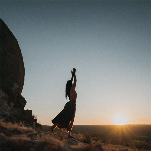 Silhouette of Hope Against the Setting Sun