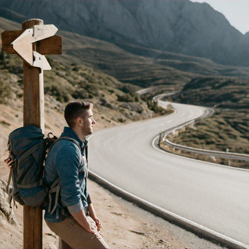 A Solitary Figure at the Crossroads of Adventure