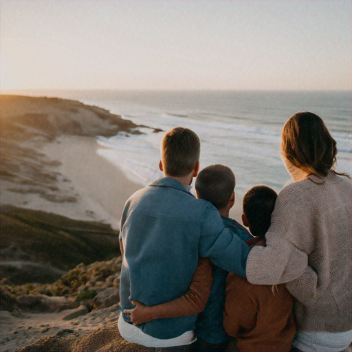 Sunset Serenity: A Family’s Moment of Peace