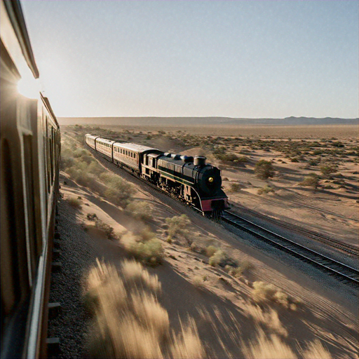 Lost in the Desert’s Embrace: A Train’s Journey Through Time