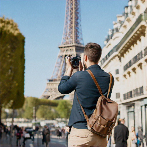 Capturing the Eiffel Tower’s Majesty Amidst Parisian Bustle