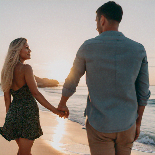 Sunset Romance on the Beach