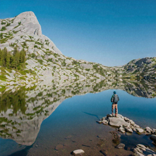 Solitude and Serenity: A Hiker Finds Peace Amidst Majestic Mountains