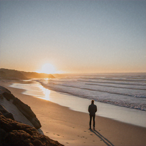 Silhouette of Solitude: A Moment of Peace at Sunset