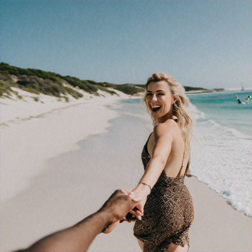 A Moment of Joy on the Beach