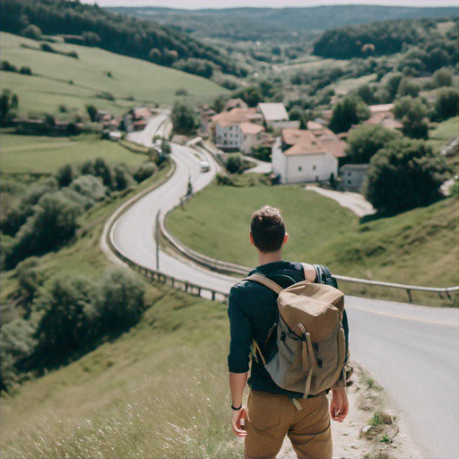 Contemplating the Journey: A Lone Hiker Finds Serenity on a Mountaintop