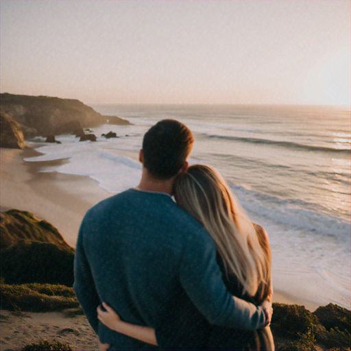 Sunset Romance on the Cliffside