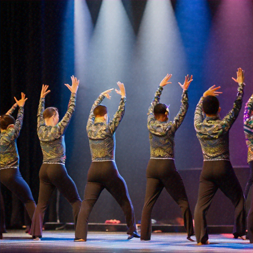 Captivating Dance Performance Under Dramatic Spotlight