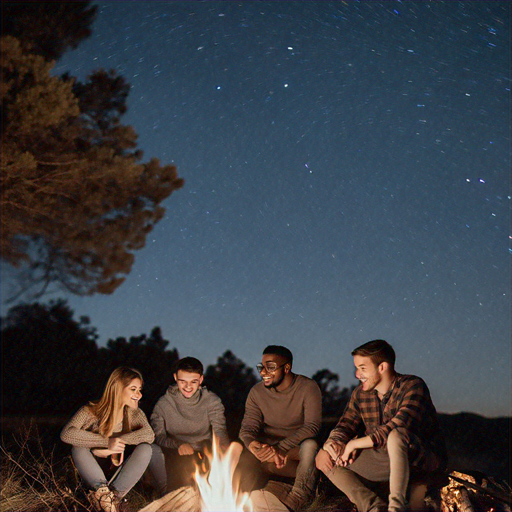 Starry Night Campfire: A Cozy Gathering Under the Vastness