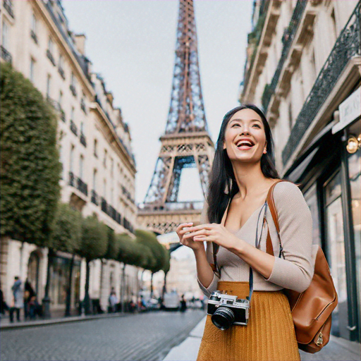 Capturing Parisian Joy: A Smile and the Eiffel Tower