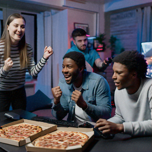 Pizza, Friends, and Victory: Celebrating with a Slice of Joy