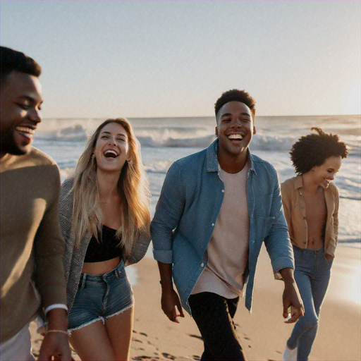 Sun-Kissed Smiles and Laughter on the Beach