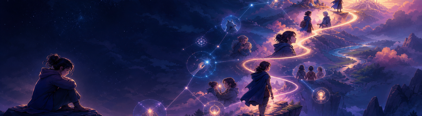 Character Arcs as Connected World Knowledge