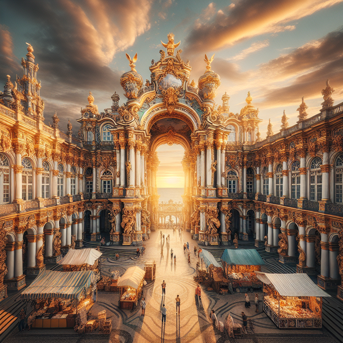 Golden Palace Sunset: A Grand and Serene Spectacle