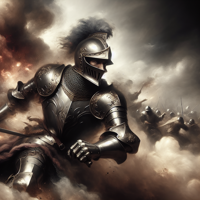 A Knight’s Charge Through the Dust of War