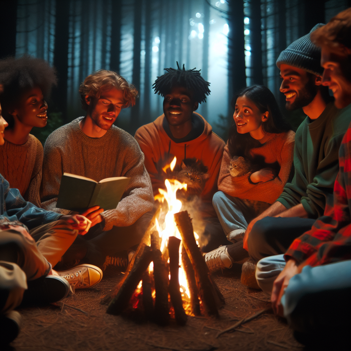 Campfire Tales: Friends Gather Under the Stars