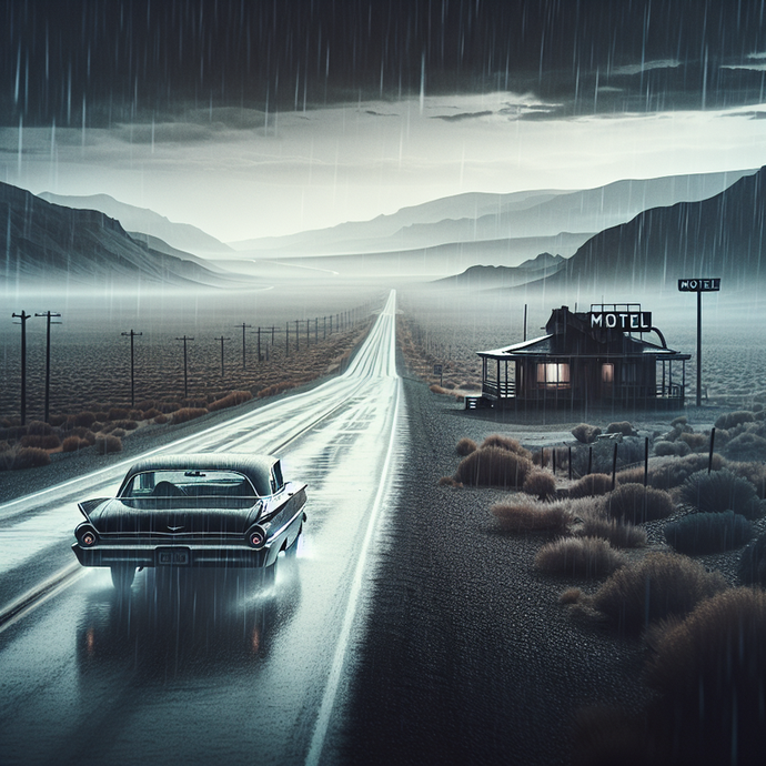 Lost in the Rain: A Vintage Car’s Lonely Journey