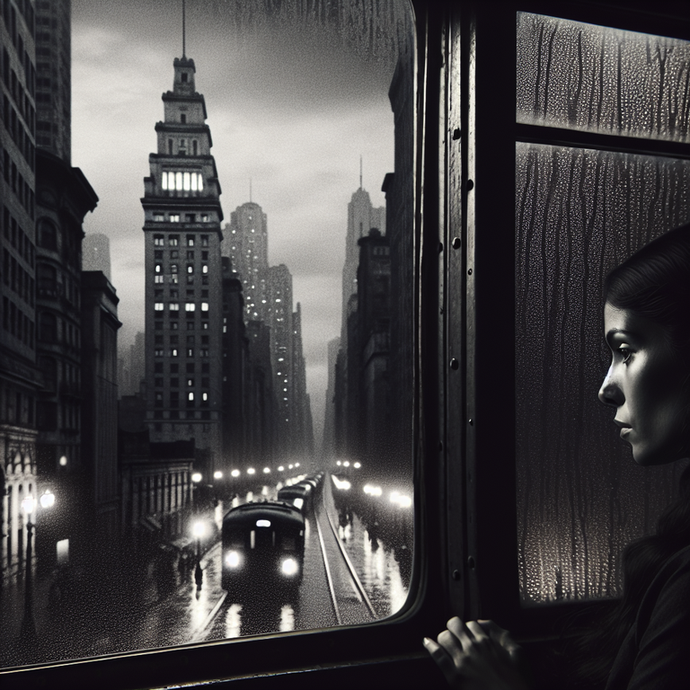 Lost in the Rain: A Cityscape of Melancholy