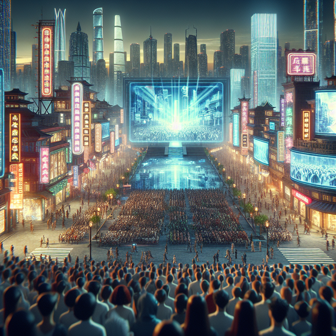 A Glimpse into the Future: Cityscape of Lights and Screens