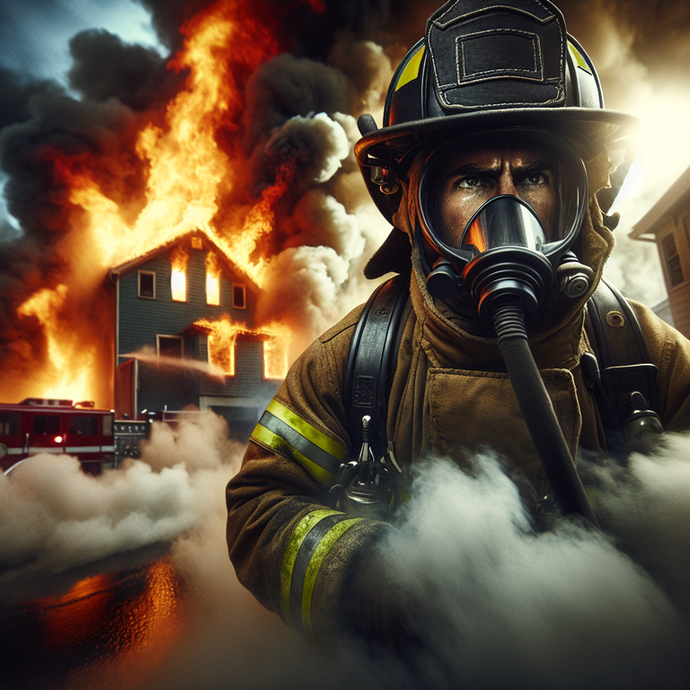 Firefighter Stands Tall Amidst Blazing Inferno