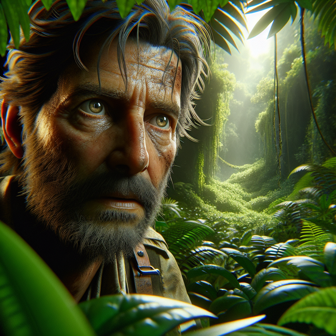 Lost in the Jungle: A Man’s Determined Gaze