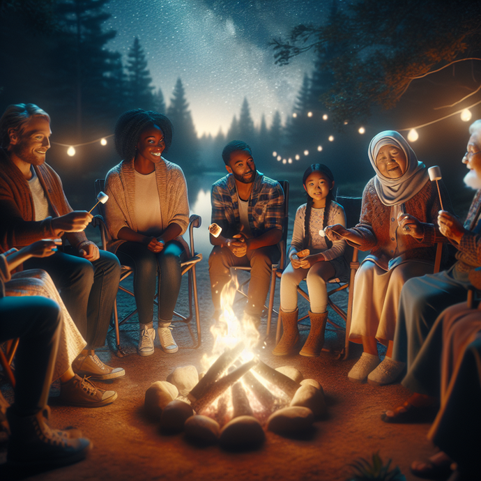 Campfire Cozy: Friends Gather Around the Flames