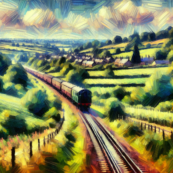 Nostalgia on Rails: A Tranquil Journey Through Rolling Hills