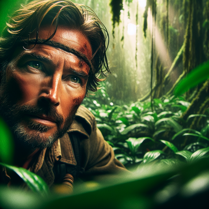 Lost in the Jungle: A Man’s Mysterious Gaze