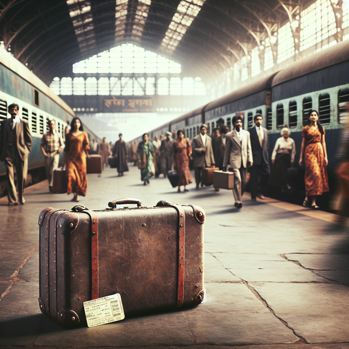 A Suitcase Full of Memories at the Bustling Station