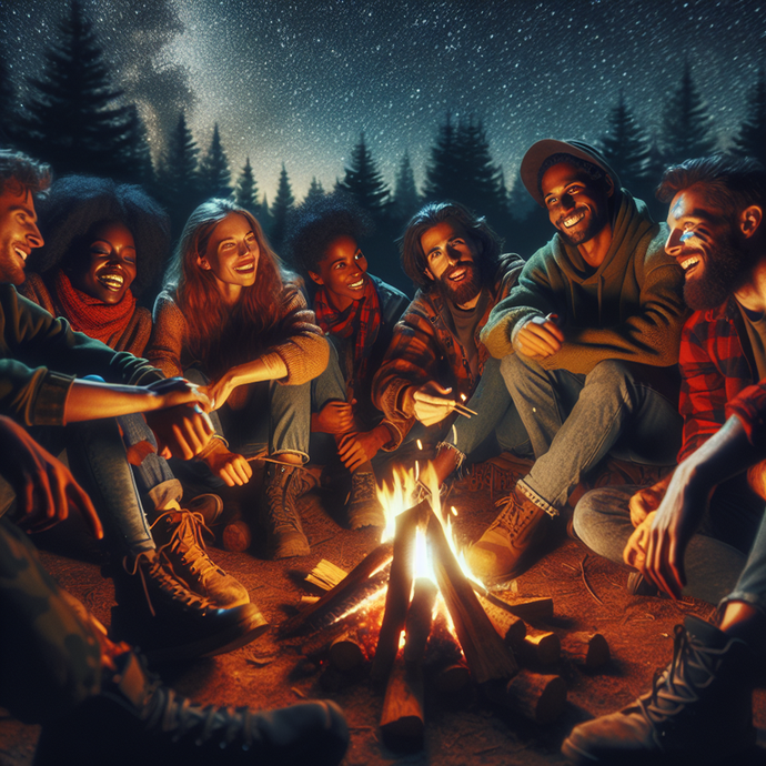 Campfire Tales Under a Starry Sky