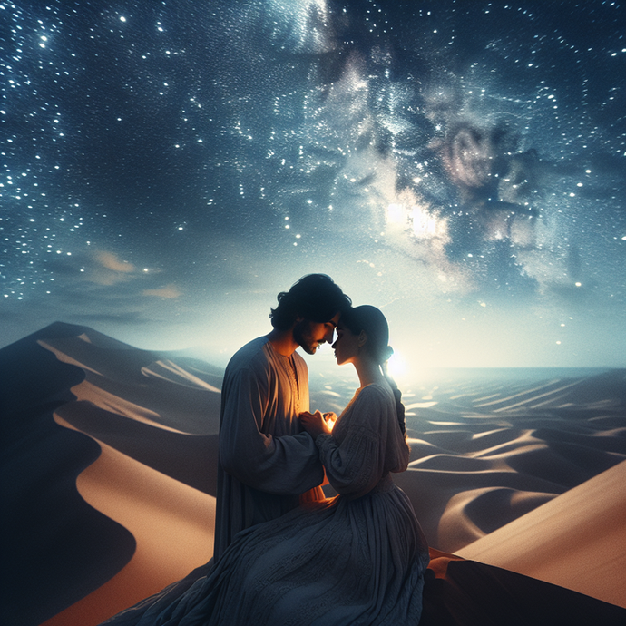 Stargazing Love: A Romantic Desert Encounter