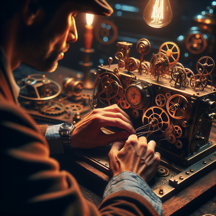 Steampunk Mastermind: A World of Intricate Gears and Candlelight