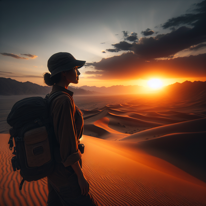 Silhouetted Against the Desert Sunset