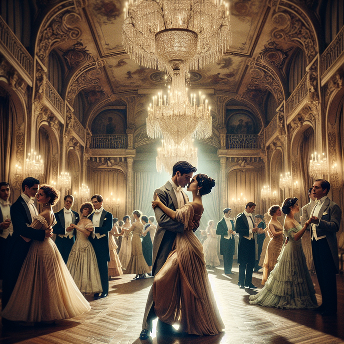 A Moment of Romance in a Grand Ballroom