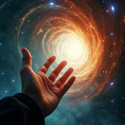 A Hand Reaches for the Cosmic Unknown