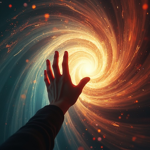 A Hand Reaches Towards the Cosmic Vortex