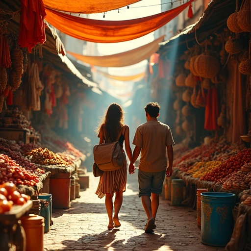 A Vibrant Romance: A Stroll Through India’s Colorful Market