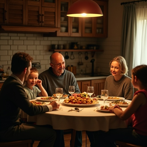 Family Dinner: A Moment of Warmth and Connection