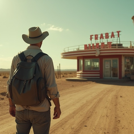 A Lone Cowboy’s Journey in the Desolate West