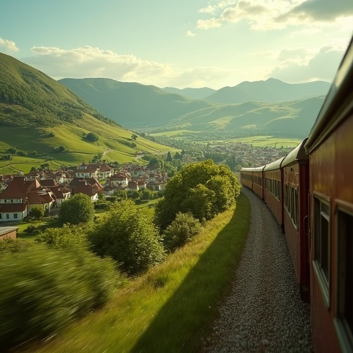 Tranquil Journey Through a Sun-Kissed Valley