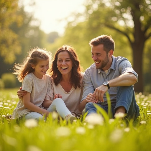 Sun-Kissed Happiness: A Family’s Moment of Joy