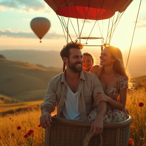 Sunset Soaring: A Hot Air Balloon Ride Filled with Joy and Adventure