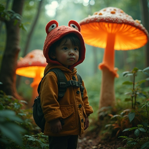 A Child’s Wonder in the Forest