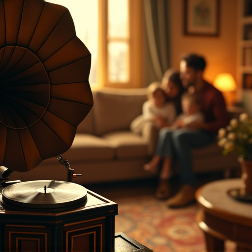 The Music of Memories: A Vintage Gramophone Takes Center Stage