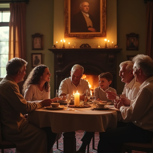 Candlelit Gathering: A Family’s Intimate Moment